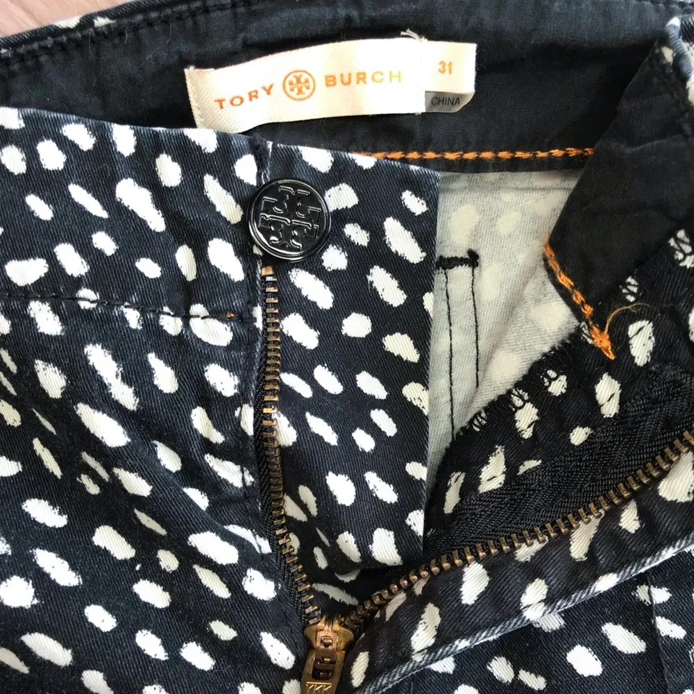 Tory Burch Walker Cargo Dotted Pony Print Jean Size 31